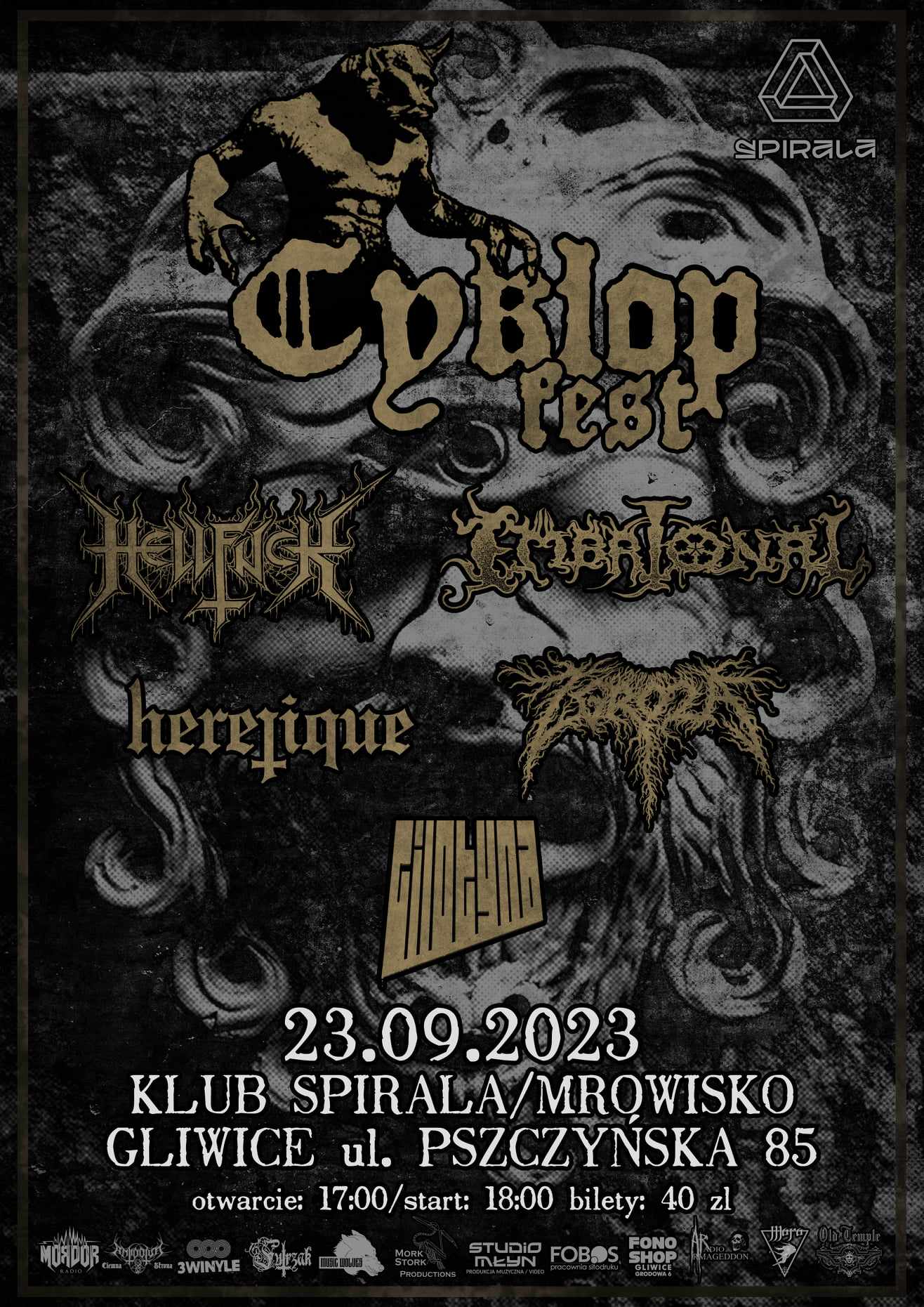 CYKLOP FEST – HELLFUCK / EMBRIONAL / HERETIQUE / ZGROZA / GILOTYNA